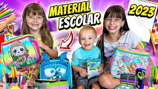 COMPRANDO MATERIAL ESCOLAR DO BEBÊ GABRIEL 😍 JÉSSICA GODAR E LAURINHA E HELENA E GABRIEL