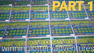 5 OF 50 FAST $100! $2 NY LOTTERY SCRATCH OFFS PART 1