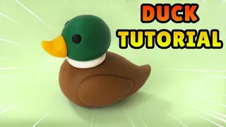 🔴DIY how to make a DUCK - Easy Polymer Clay, Fondant cake topper Tutorial
