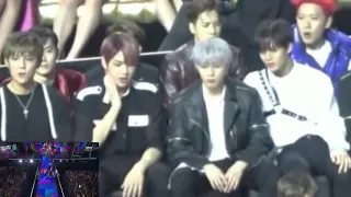 Kang Daniel Wanna One reaction to to BTS IDOL @ MAMA Hong Kong 2018