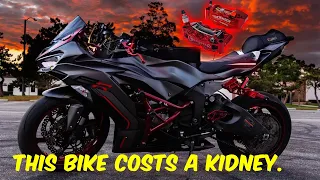 Crazy expensive ZX6r Stunt build - SUPER FANCY Brake system!