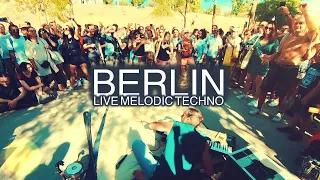 Berlin's on Fire as Huge Crowd Goes Wild to Melodic Techno - Live Looping with Roland Juno 106