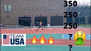 400m Track workout at Duke University