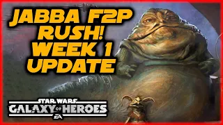 One Week Into My Free to Play Jabba the Hutt Rush Account!  Star Wars Galaxy of Heroes