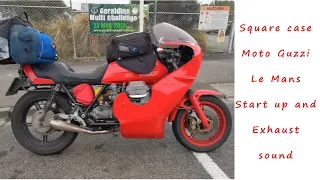 Square case Moto Guzzi Le Mans Start up and exhaust sound