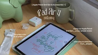 Unboxing things I already unboxed | Ipad Air 4 (green) , Apple Pencil 2 + Shopee Accessories! | asmr