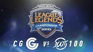 CG vs. 100 - Week 3 Day 1 | NA LCS Spring Split | Clutch Gaming vs. 100 Thieves (2018)