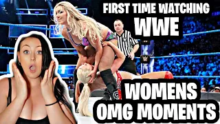 Girl watches WWE for the First Time *Women's OMG MOMENTS*  Reaction!