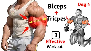 Day 4 Biceps and Triceps workout ( 8 Full Arm workout )