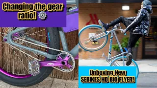Installing A Raceface 34t Sprocket On My Nardo SEBIKES Monster Quad | UNBOXING THE NEW HD BIG FLYER!
