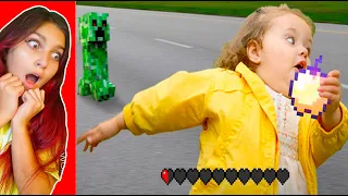 МАЙНКРАФТ ПРИШЁЛ в РЕАЛЬНУЮ ЖИЗНЬ ! MINECRAFT VS REAL LIFE ! Не скажи ВАУ ЧЕЛЛЕНДЖ Валеришка