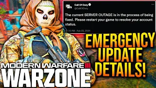 WARZONE: New EMERGENCY UPDATE Explained! BROKEN XP, MISSING RANKS, & More! (COD Server Outage)