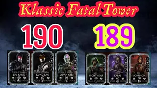 Klassic Fatal Tower 189 and 190 | gameplay and Talent tree