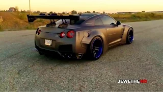 BADASS Nissan GT-R R35 Liberty Walk w/ ARMYTRIX Performance Exhaust! Revs & LAUNCH!