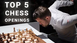 Top 5 Chess Openings | GRENKE Chess | Carlsen, Anand, Caruana & Keymer