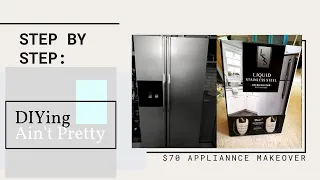 MONEY SAVING APPLIANCE MAKEOVER | Using stainless steel paint to transform your kitchen appliances