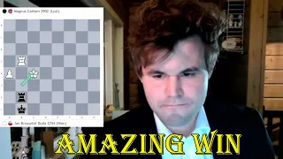 AMAZING WIN!! Jan-Krzysztof Duda vs Magnus Carlsen || Aimchess Rapid 2022 - SF - G2