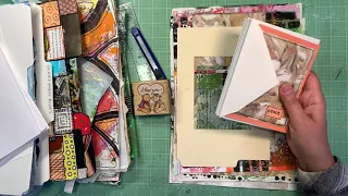 Painted Papers Into Cards