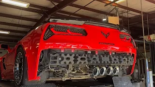 STRAIGHT PIPING MY C7 Corvette w/ Awe Track