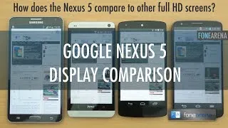 Display Comparison - Nexus 5 vs Samsung Galaxy Note 3 vs HTC One vs LG G2