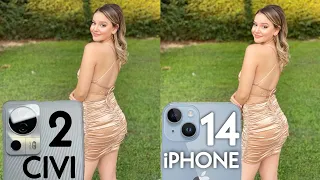 XIAOMI CIVI 2 VS iPhone 14 Camera Test