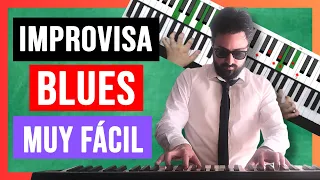 👉🏻 How to IMPROVISE Blues on the Piano | Step by Step Tutorial 🎹 [Very easy]