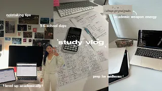 STUDY VLOG ₊˚🖇️🎧⊹♡ study with me, cramming for quizzes, staying productive & motivated