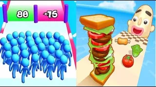 Satisfying Mobile Games -Sandwich Run,Sandwich Runner,Count Master,Tall Man Run,Ball Run 2048 | EP-2