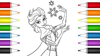 Frozen Elsa Coloring Page | Раскраска Эльза Холодное Сердце