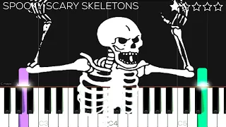 SPOOKY SCARY SKELETONS | EASY Piano Tutorial