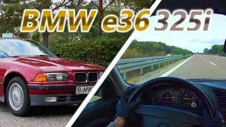 BMW (e36) 325i 🔥 | MAX SPEED on AUTOBAHN | HIGHWAY | TOP POV | NO LIMIT 😁 | 143 mi/h (230 km/h)