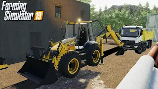 🚧WE OPENING A HOLE TO PUT PIPES🚧||PUBLIC WORKS AT MULTIPLAYER||FS19 MINING MODS