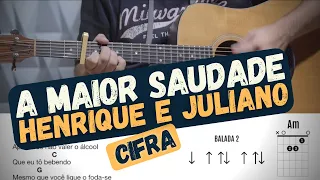 A Maior Saudade - Henrique e Juliano - Cifra - Aprender como tocar - Violão