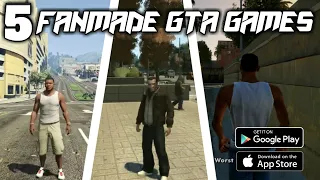 Top 5 Fan Made GTA Games for Android | Top GTA Fanmade Games | Top 5 Games like GTA 5 | Part 2