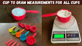 Very helpful cup to gram conversion for home bakers | Gram measurements for all cup sizes | தமிழ்