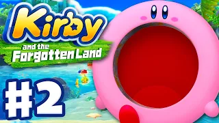 Kirby and the Forgotten Land - Gameplay Walkthrough Part 2 - Everbay Coast 100% (Nintendo Switch)