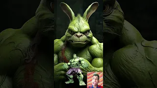 rabbit avengers and dc part-1 #spiderman #avengers #marvel #viral #trending #ironman #hulk #shorts