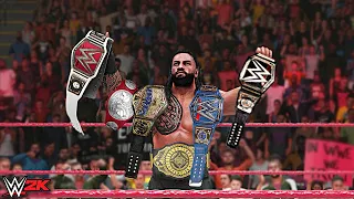 ROMAN REIGNS Wins All Championships | WWE 2K Custom Story