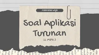 SOAL APLIKASI TURUNAN