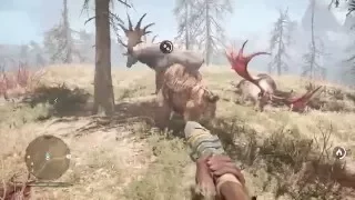 Far Cry Primal: Saber-toothed cat vs Irish Elk