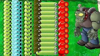 All Pea Plants vs Zombies vs Dr. Zomboss vs Zombies Epic hack PvZ