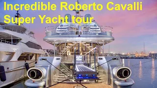 Incredible $10.8 Million Roberto Cavalli Super Yacht tour : 164ft Oceanfast 'Thunder'