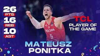 Mateusz PONITKA with the TRIPLE DOUBLE | 26PTS | 16REB |10 AST | TCL Player of the Game vs. Slovenia