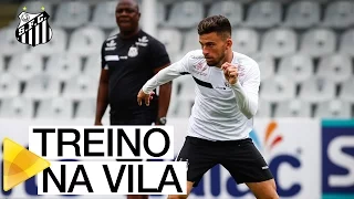 Elenco do Santos FC treina na Vila Belmiro para estreia no Paulistão