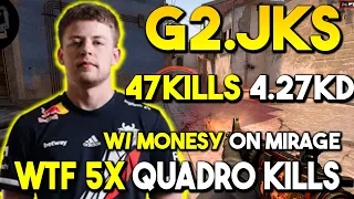 WTF 5x Quadro Kills By jks 47Kills 4.27KD w/ m0NESY on Mirage - FACEIT RANKED - July 06, 2023