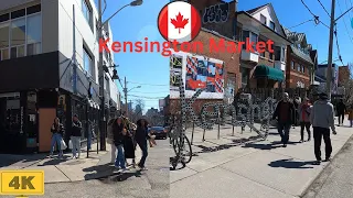 Walking Tour Toronto Kensington 4K || Virtual Tour Kensington Market Toronto Canada