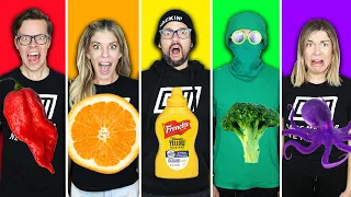 Eating Only One Color Food For 24 Hours Challenge - Game Master Network