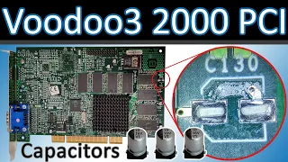 3Dfx Voodoo 3 2000 PCI: Missing Capacitors and funny driver trivia