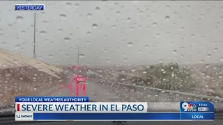Storm system moves into El Paso, with rain, wind, even hail