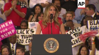 First Lady says she has big plans at Fla. rally